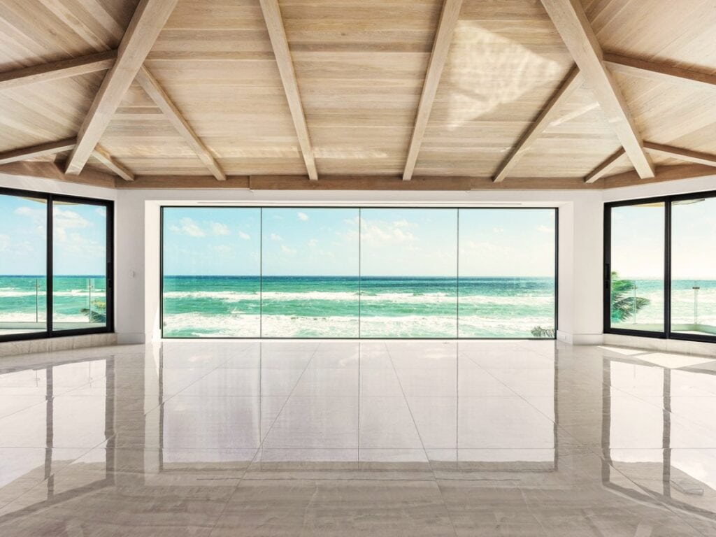 Windows with ocean view