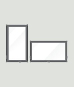 mockup of casement windows