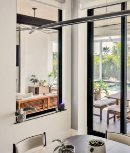 casement awning example in dining room