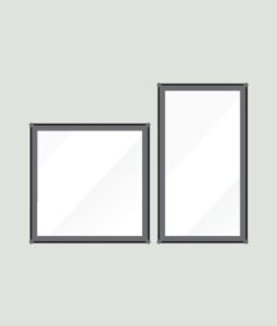 mockup of casement windows