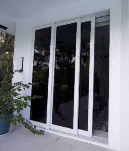 white sliding door example